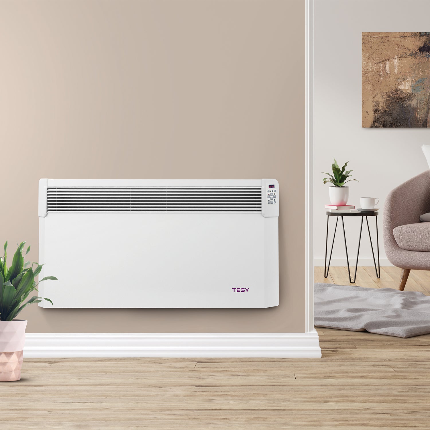 TESY CN04 2500 Watt Electric Wall Hung Panel Heater With Digital Thermostatic Control image 3