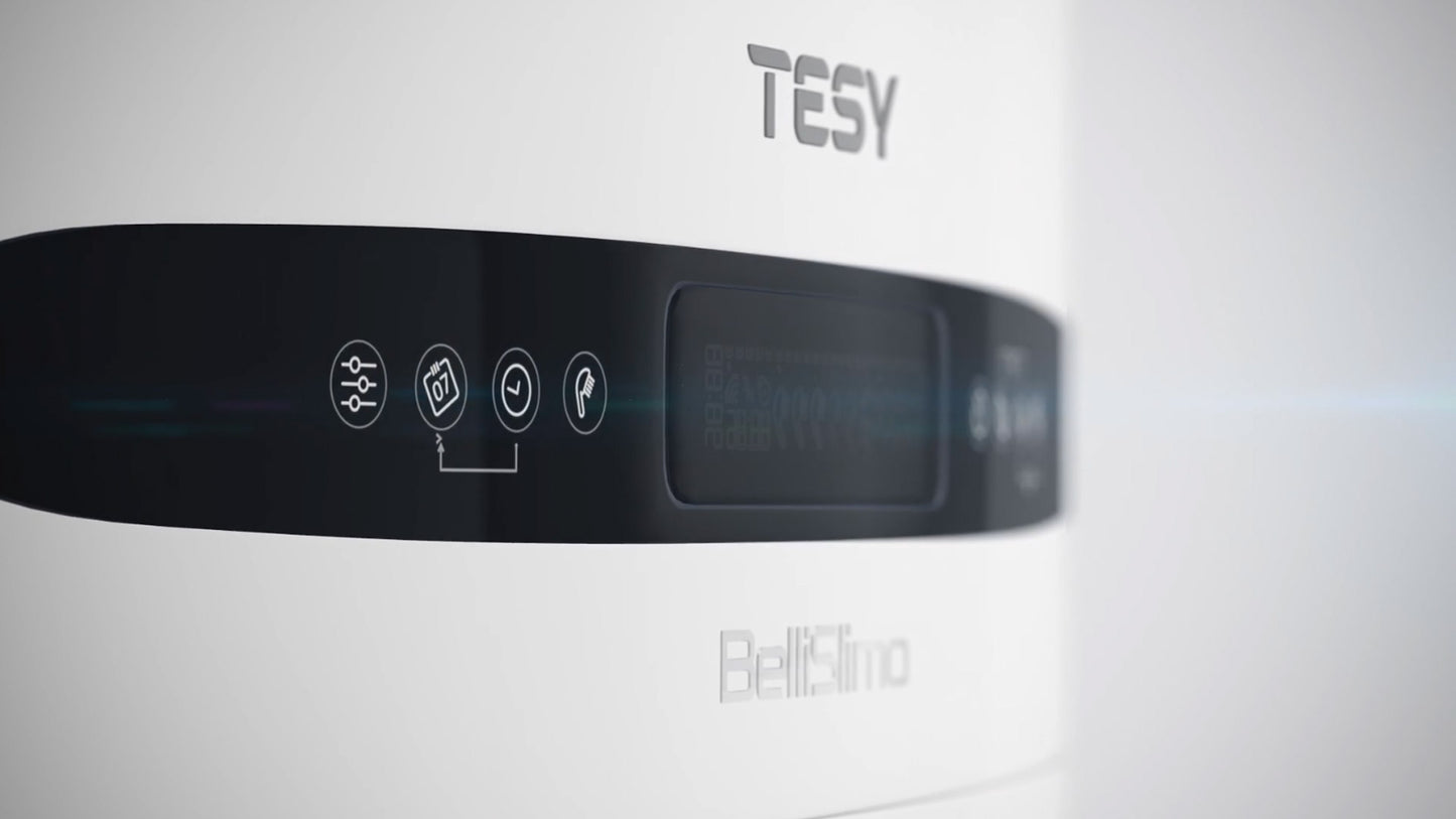 Tesy BelliSlimo 100 Litre Unvented Electric Hot Water Boiler Cylinder Wall Mount